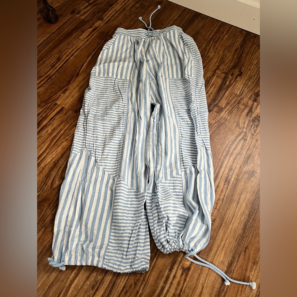 Promesa Blue and White Striped Pants
